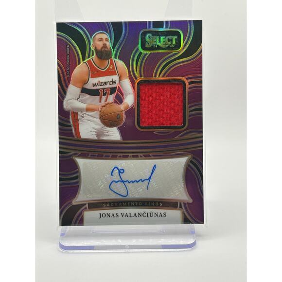 2024-25 Panini Select Jonas Valanciunas Purple Jersey Patch Auto 73/99 Nuggets - Picture 1 of 2